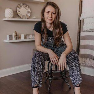 Black and white tie shoulder overalls